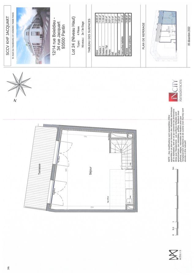 Appartement Duplex à vendre - 4 pièces - 78.25 m2 - PANTIN - 93 - ILE-DE-FRANCE - Century 21 Ricard Immobilier