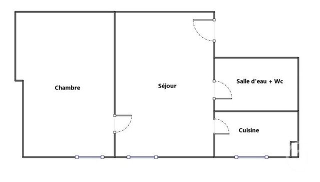 Appartement F2 à vendre - 2 pièces - 26.74 m2 - PANTIN - 93 - ILE-DE-FRANCE - Century 21 Ricard Immobilier